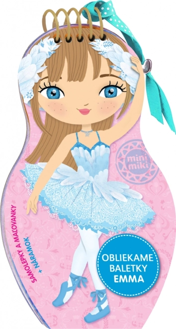 Coloriages habillons les ballerines Emma – livre créatif avec autocollants et bracelet