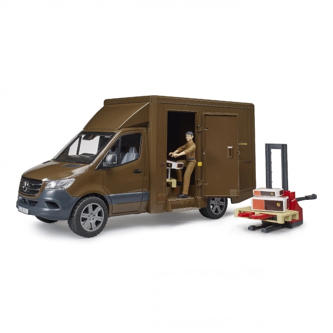 Véhicule de livraison UPS Bruder MB Sprinter avec figurine et accessoires