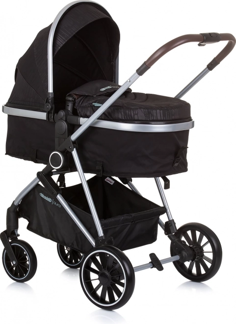 CHIPOLINO Poussette combinée Aura 2en1 Obsidian, Argent