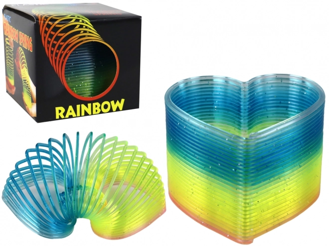 Gadget Calmant Coeur Arc-en-ciel à Paillettes 6 cm