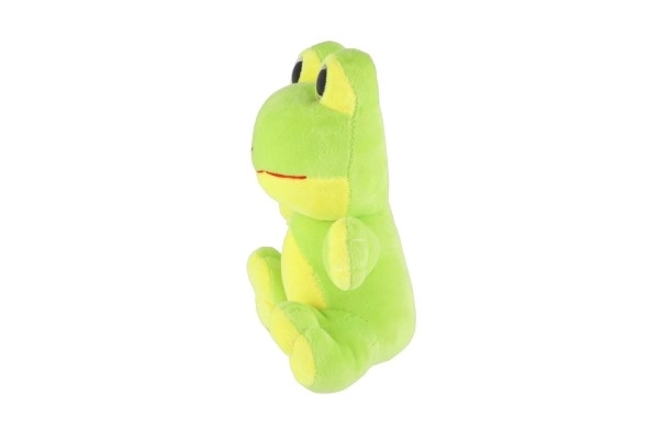 Animal en peluche grandes yeux 18 cm sur carte