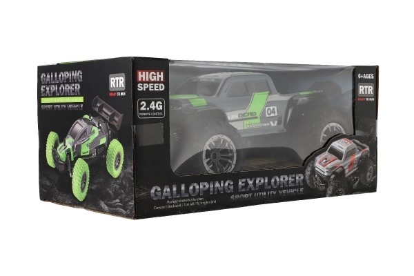 Pick up RC tout-terrain gris-vert télécommandé