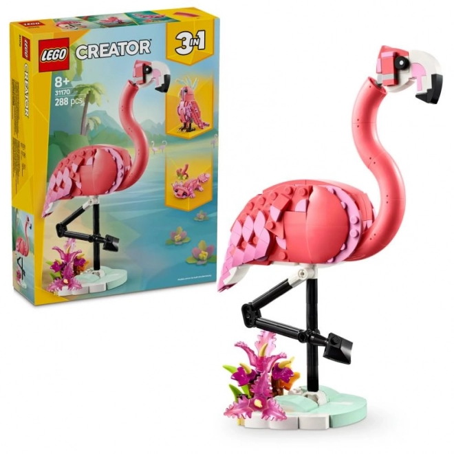 LEGO Creator 3 en 1 31170 Animaux Sauvages : Flamant Rose