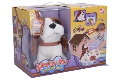 Petit chien avec niche et sac 18cm