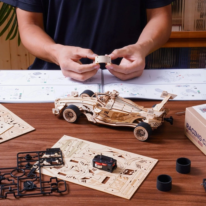 RoboTime 3D puzzle en bois Voiture de course