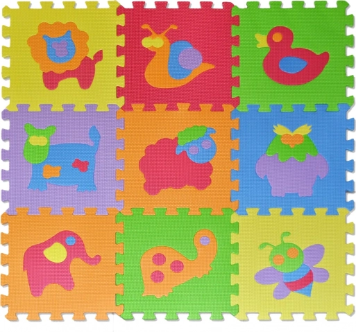 Puzzle en mousse animaux 28 × 28 cm