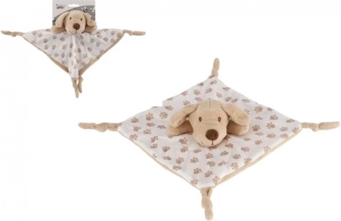 Doudou pour bébé chien beige 25 × 25 cm