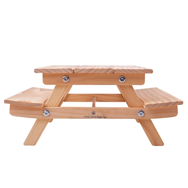 Banc de pique-nique en bois pour poupées Bigjigs Toys