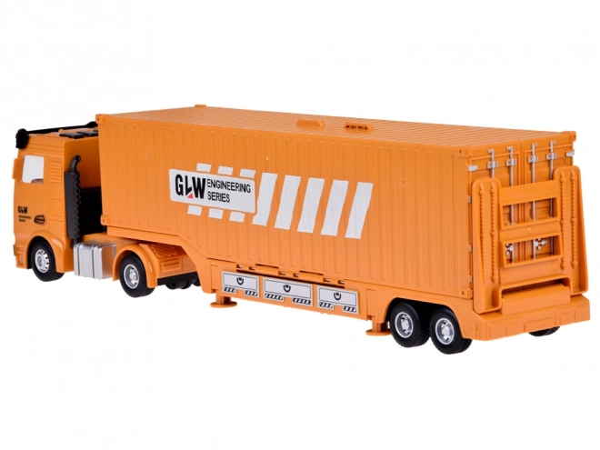 Ensemble interactif camion avec remorque dépliable, grue et chariot élévateur