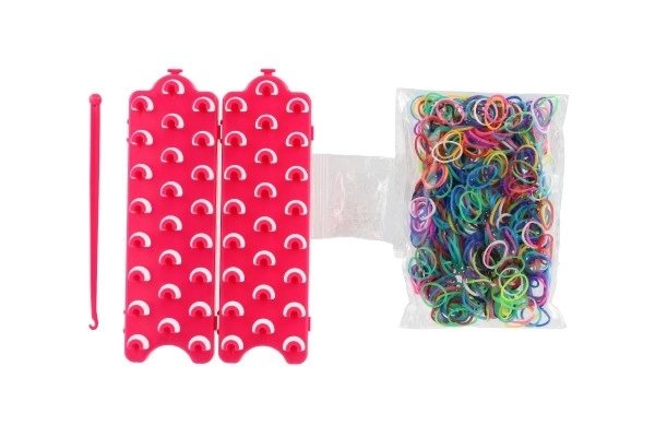 Crée ton propre bracelet - élastiques 600 pcs + accessoires + métier à tisser pour bracelets dans une boîte 27x13x4cm