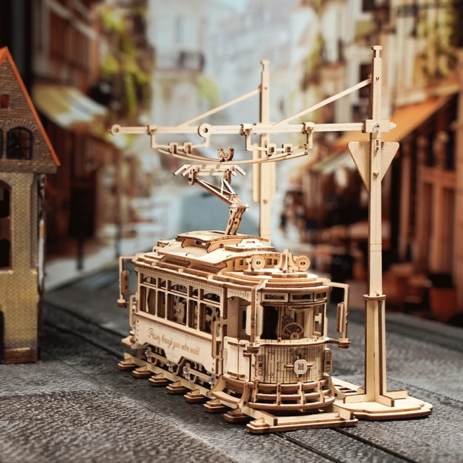 Puzzle mécanique en bois 3D RoboTime Tramway
