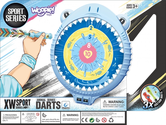 Ensemble de jeu de fléchettes magnétiques Requin Joyeux