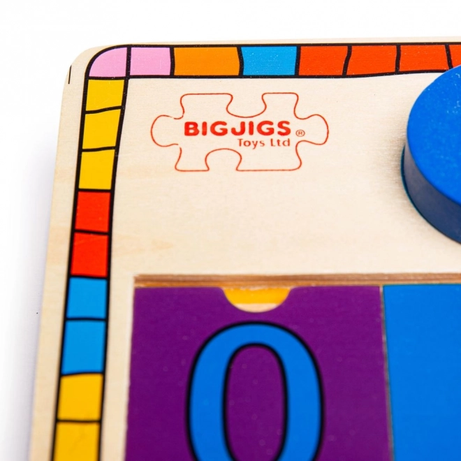 Planche avec chiffres encastrables Bigjigs