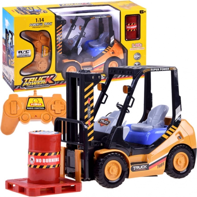 Chariot élévateur RC pour enfants avec accessoires