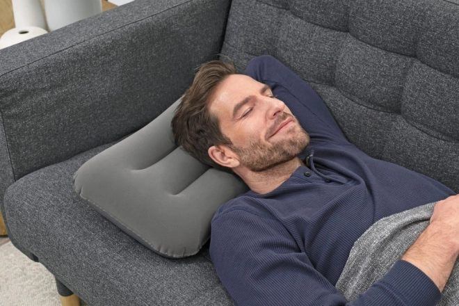 Oreiller Gonflable Velours Gris Bestway