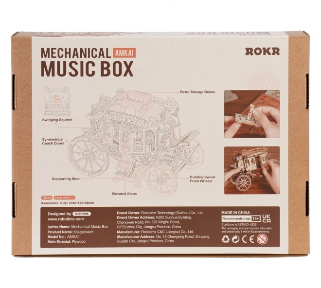 RoboTime 3D puzzle boîte à musique Diligence