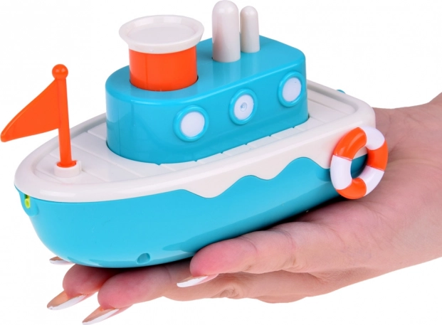 Bateau de bain flottant pour enfants avec fontaine d'eau