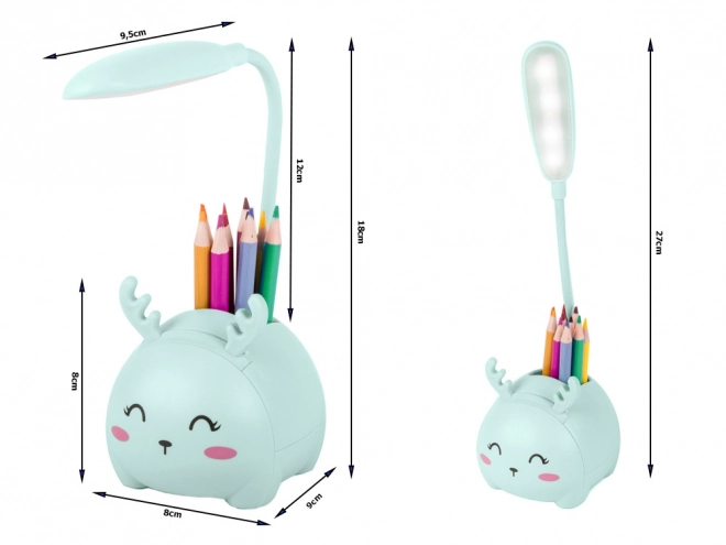 Lampe de nuit LED pour enfants avec charge USB et organiseur