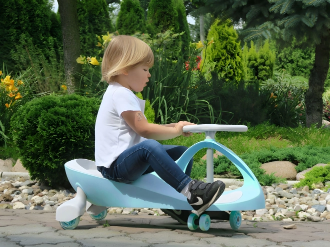 Voiture à pédales avec roues LED roses ECOTOYS