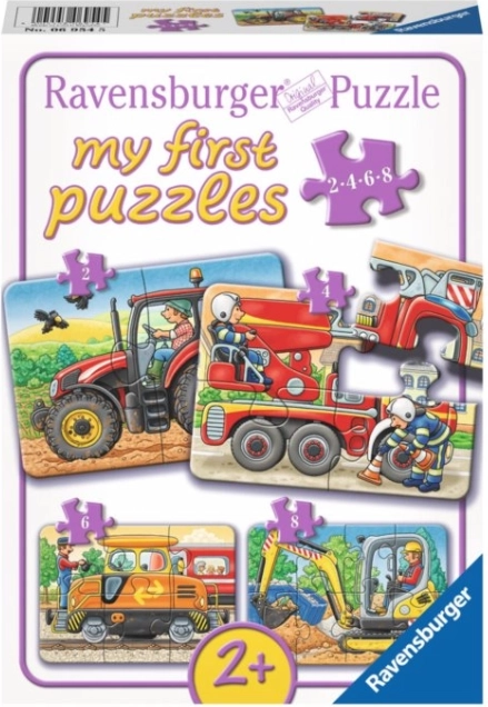 Ravensburger Mon premier puzzle Machines de transport 4-en-1 (2, 4, 6, 8 pièces)