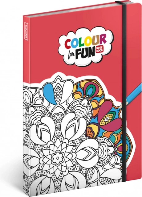 Carnet ligné à colorier NOTIQUE 13 × 21 cm