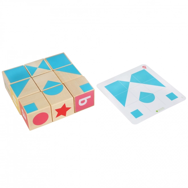Cubes Intelligents de Lucy&Leo – Ensemble en bois pour l'apprentissage de l'alphabet anglais