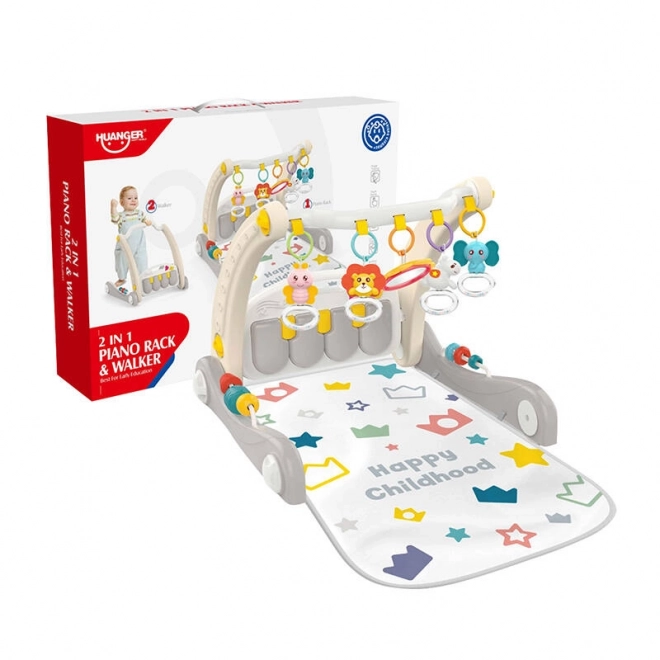 Trotteur éducatif interactif et piano Huanger