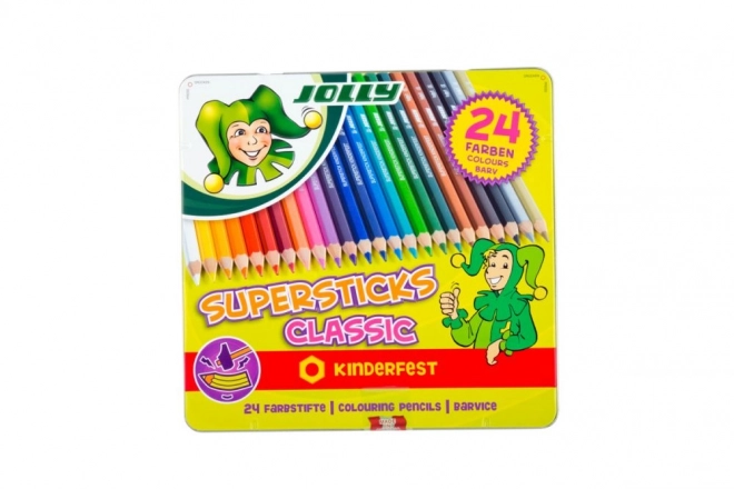 Supersticks 24 couleurs dans une boîte en métal
