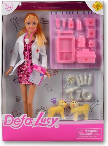 Poupée Lucy vétérinaire rose