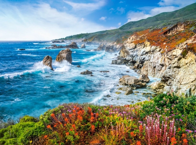 Puzzle 2000 pièces Baie de Big Sur Californie
