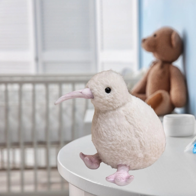 Oiseau en peluche Kiwi blanc 21 cm