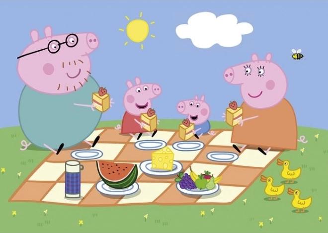 Puzzle 2 x 60 pièces Super Couleur Peppa Pig