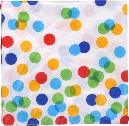Serviettes de fête à pois