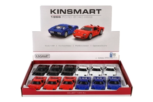 Auto Kinsmart 1966 Ford GT40 MKII métal/plastique 13cm mélange de couleurs