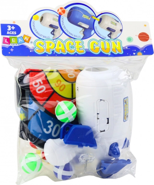 Jeu d'adresse Tir spatial avec pistolet et balles à velcro