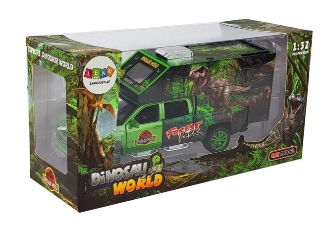 Campeur avec dinosaures vert