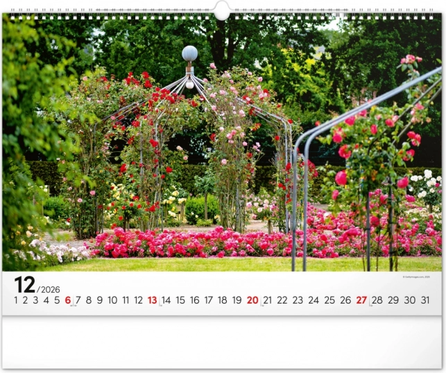 Calendrier mural Jardins 2026