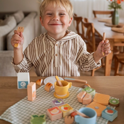 Jeu créatif de cuisine et de service