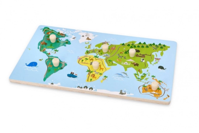 Puzzle avec poignées carte du monde