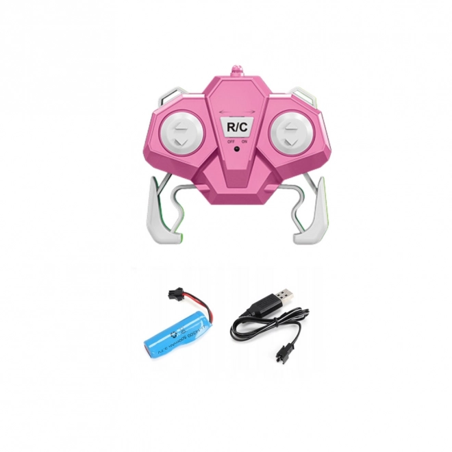 Voiture cascadeuse rose télécommandée 360°