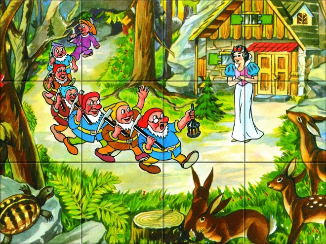 Cubes Kubus Blanche-Neige bois 12 pièces dans une boîte 16x12x4cm