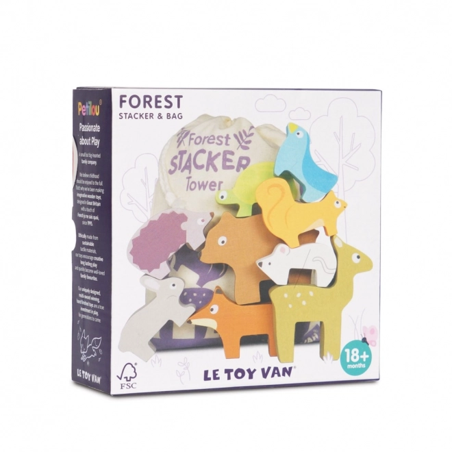 Tour d'équilibre Le Toy Van Petilou - animaux de la forêt
