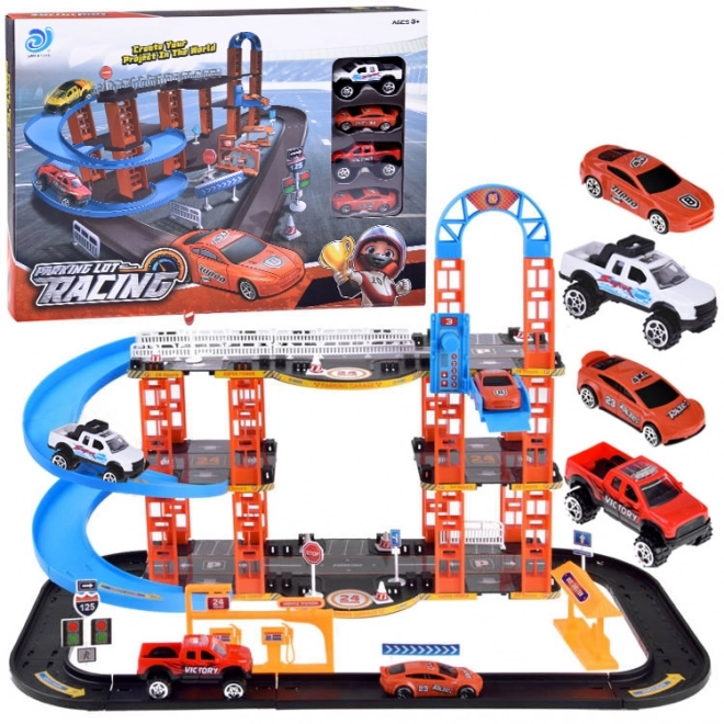 Parking à étages avec ascenseur et 4 véhicules