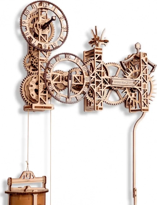 WOODEN CITY Puzzle 3D Horloge murale Steampunk 269 pièces