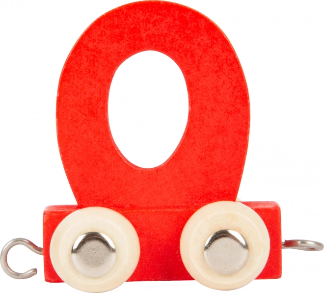 Small foot petit train en bois – lettre O, wagon coloré