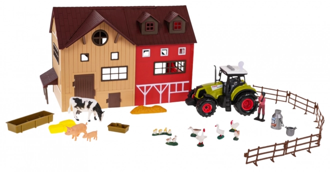 Ferme avec tracteur et accessoires