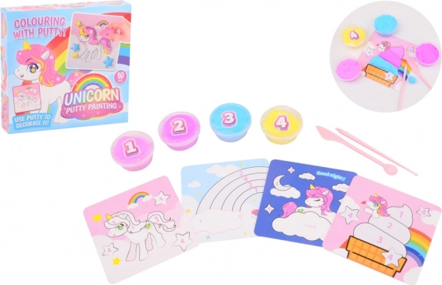Peindre avec de la pâte à modeler Licorne – kit créatif pour enfants