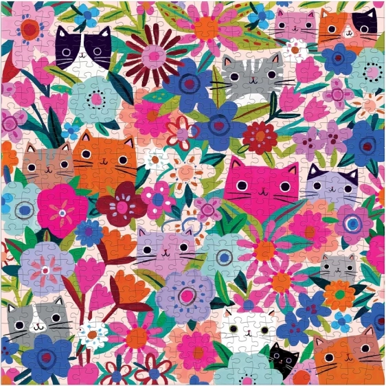 Puzzle Chats dans les Fleurs 500 pièces