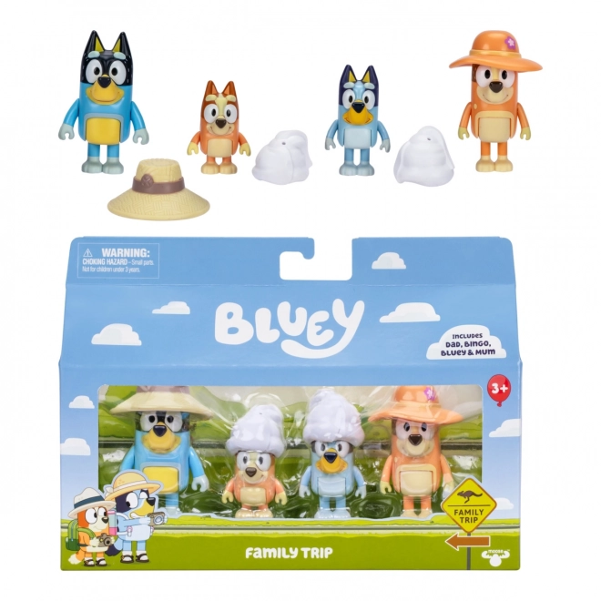 Figurines Bluey Excursion Familiale