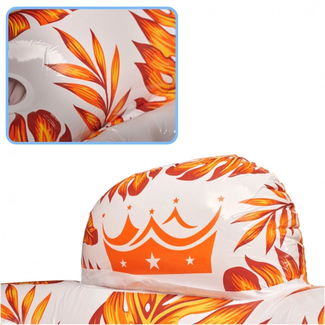 Matelas gonflable avec fauteuil pour l'eau orange
